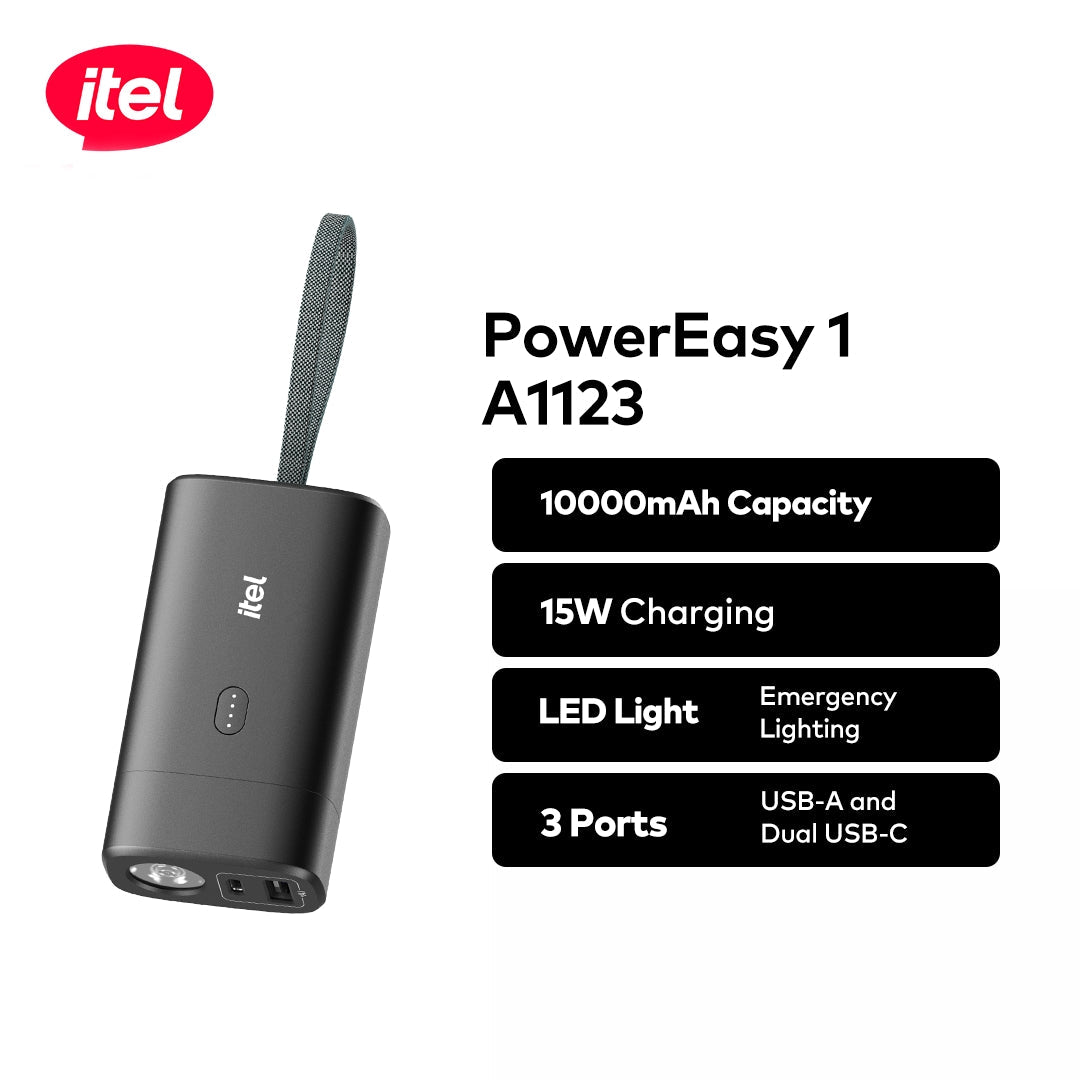 PowerEasy 1-A1123 Power-Bank 10000mAh 15W Fast Charging Type-C