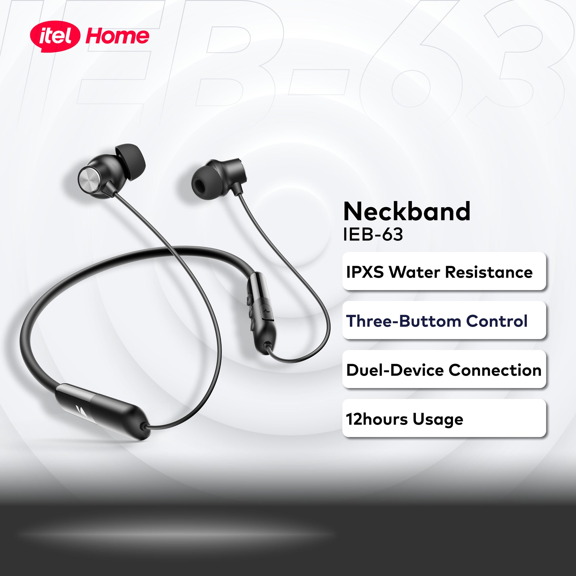 itel N63 Bluetooth Neckband