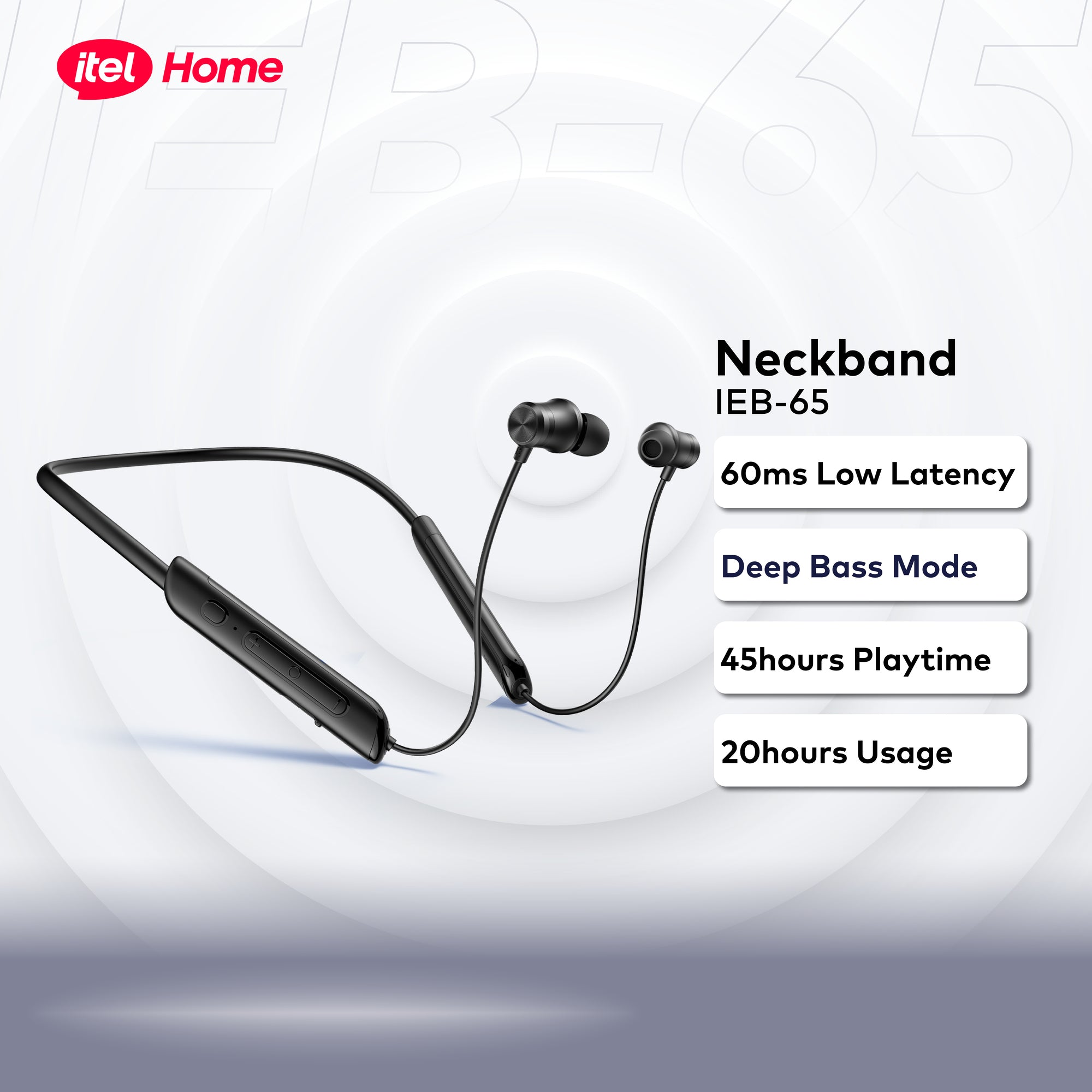 itel N-65 Bluetooth Neckband