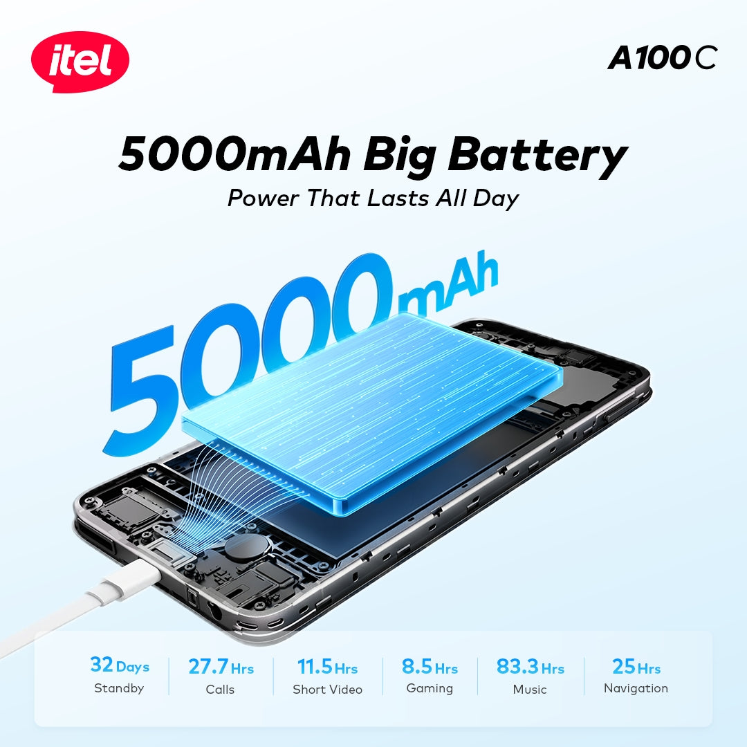 A100C 90hz 6.6" Super Clear Display 5000mah Military-grade Durability Ultra-Link Free Call DTS Sound