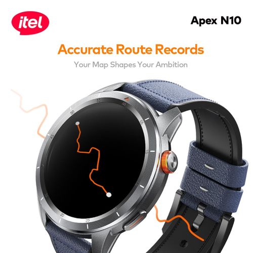 itel Apex N10 Smartwatch 1.43'' Amoled Digital Compass, 5ATM Waterproof, GPS Tracking