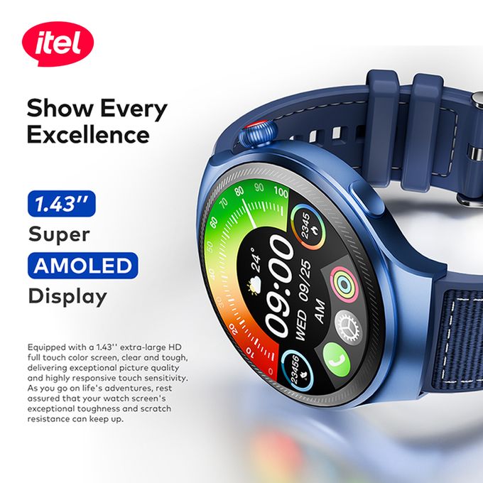 itel smart Watch Edge R1 Pro O43 Fast Charging AMOLED Display