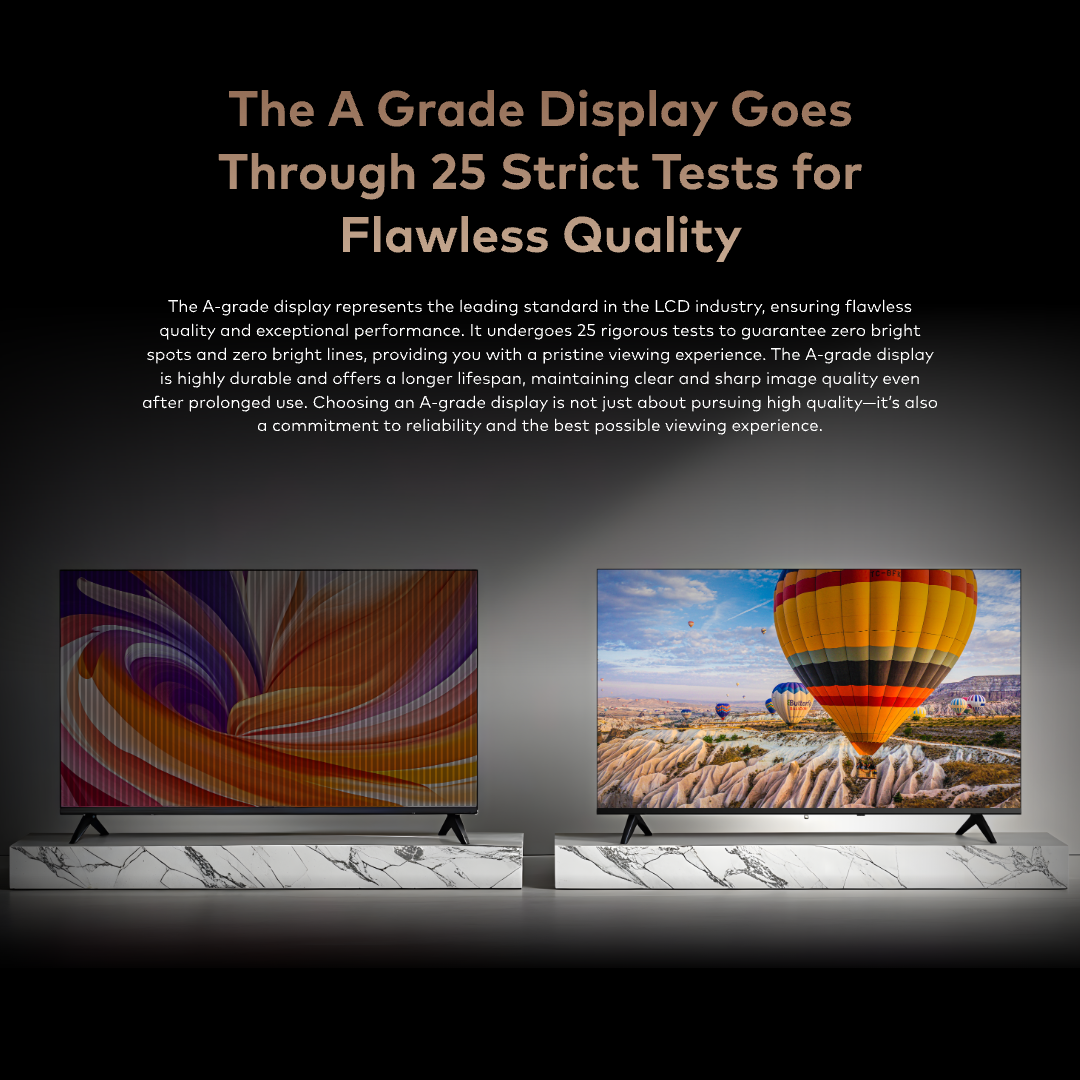 itel 32‘’/43''QLED Android Smart TV grade-A display 20W HIFI Frameless Design Black