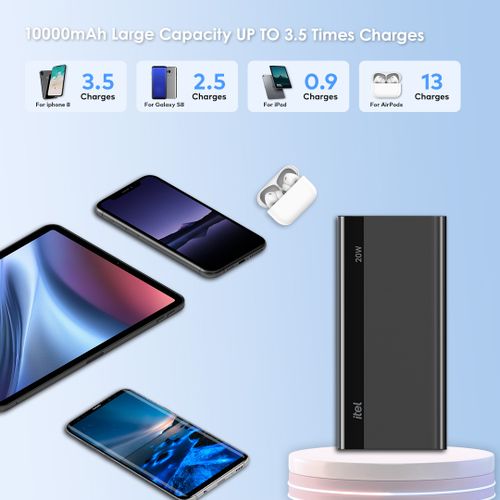 T157 Powerlite+ 10000mAh 20W Fast Charger Input&output Type C Mobile Power