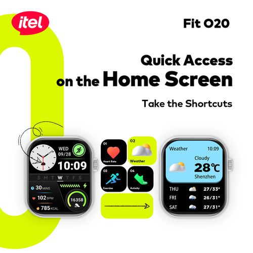 itel SmartWatch Fit 020 2.04" HD Display IP68 AI-Powered New O20