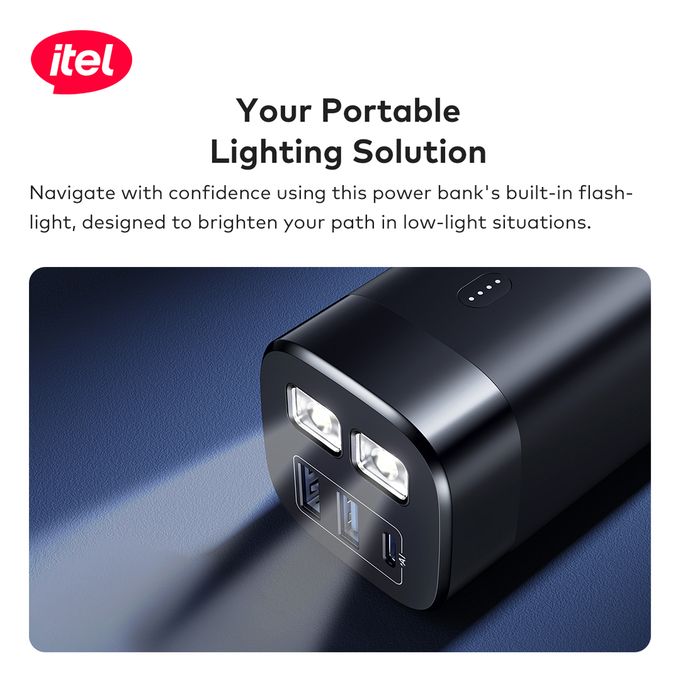itel PowerEasy1 20000 Built-In-Cable Lightning And TypeC 22.5W A1461