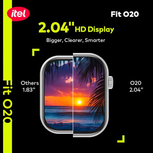 itel SmartWatch Fit 020 2.04" HD Display IP68 AI-Powered New O20
