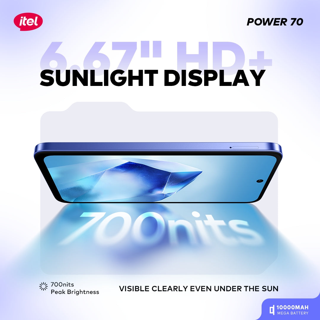 itel Power 70  Smartphone 10,000mAh Mega Battery