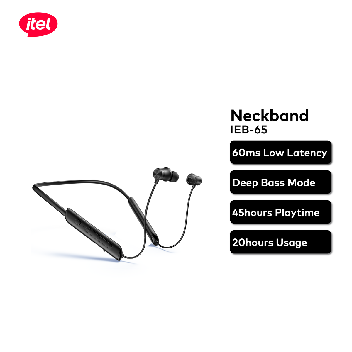 itel N-65 Bluetooth Neckband