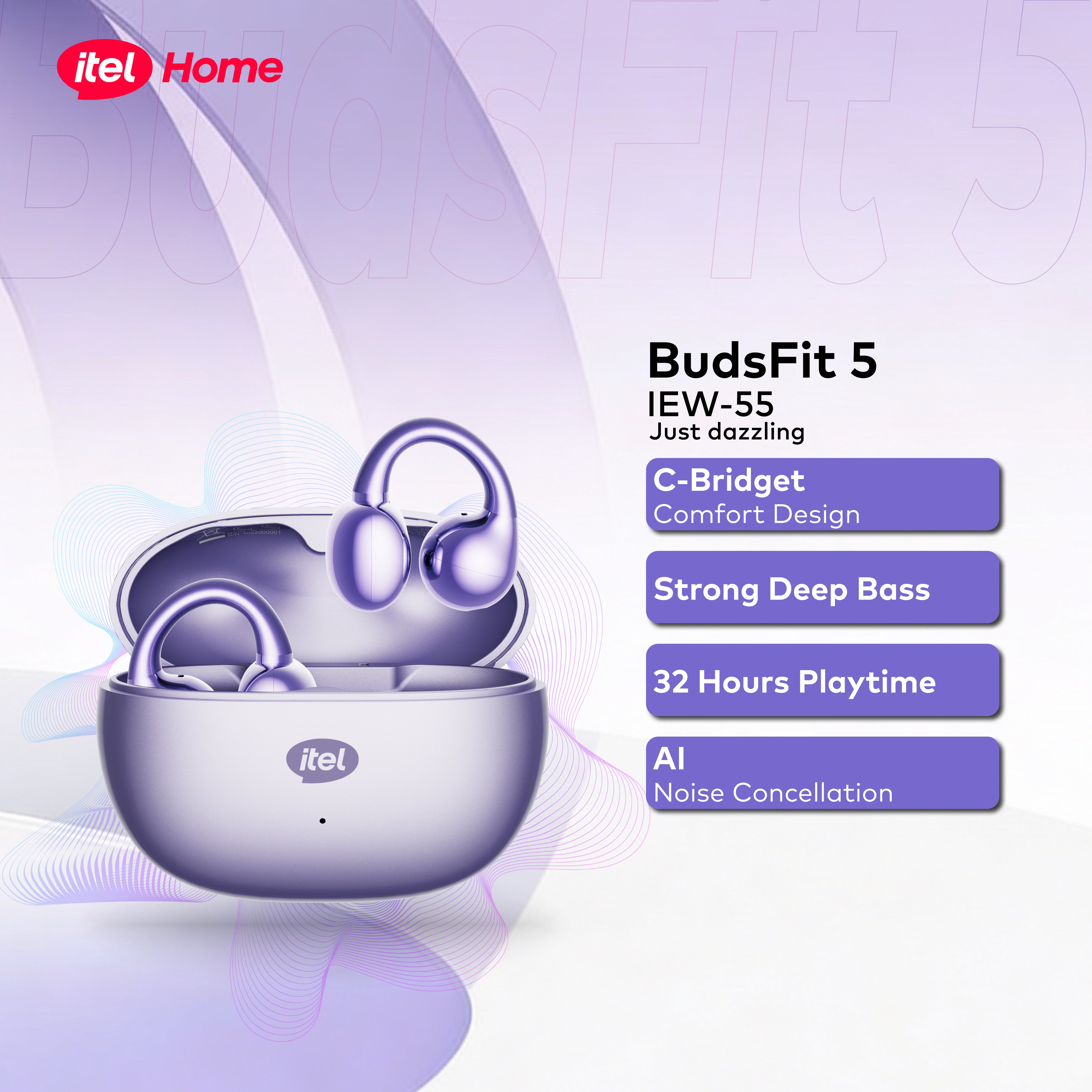 itel BudsFit 5 Wireless Earbuds