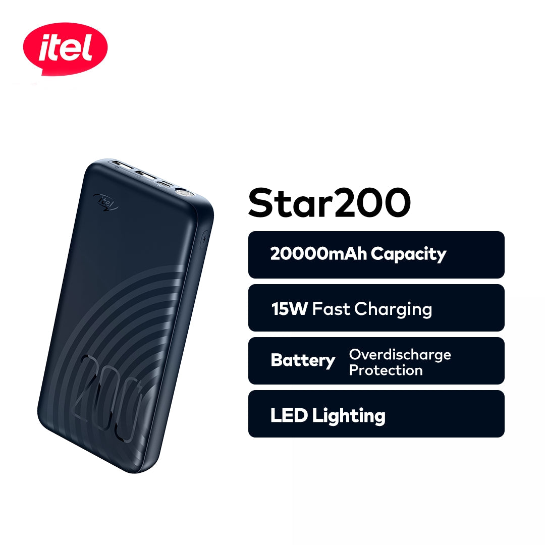 itel Star 200 Powerbank 20000mAh - Super Sales